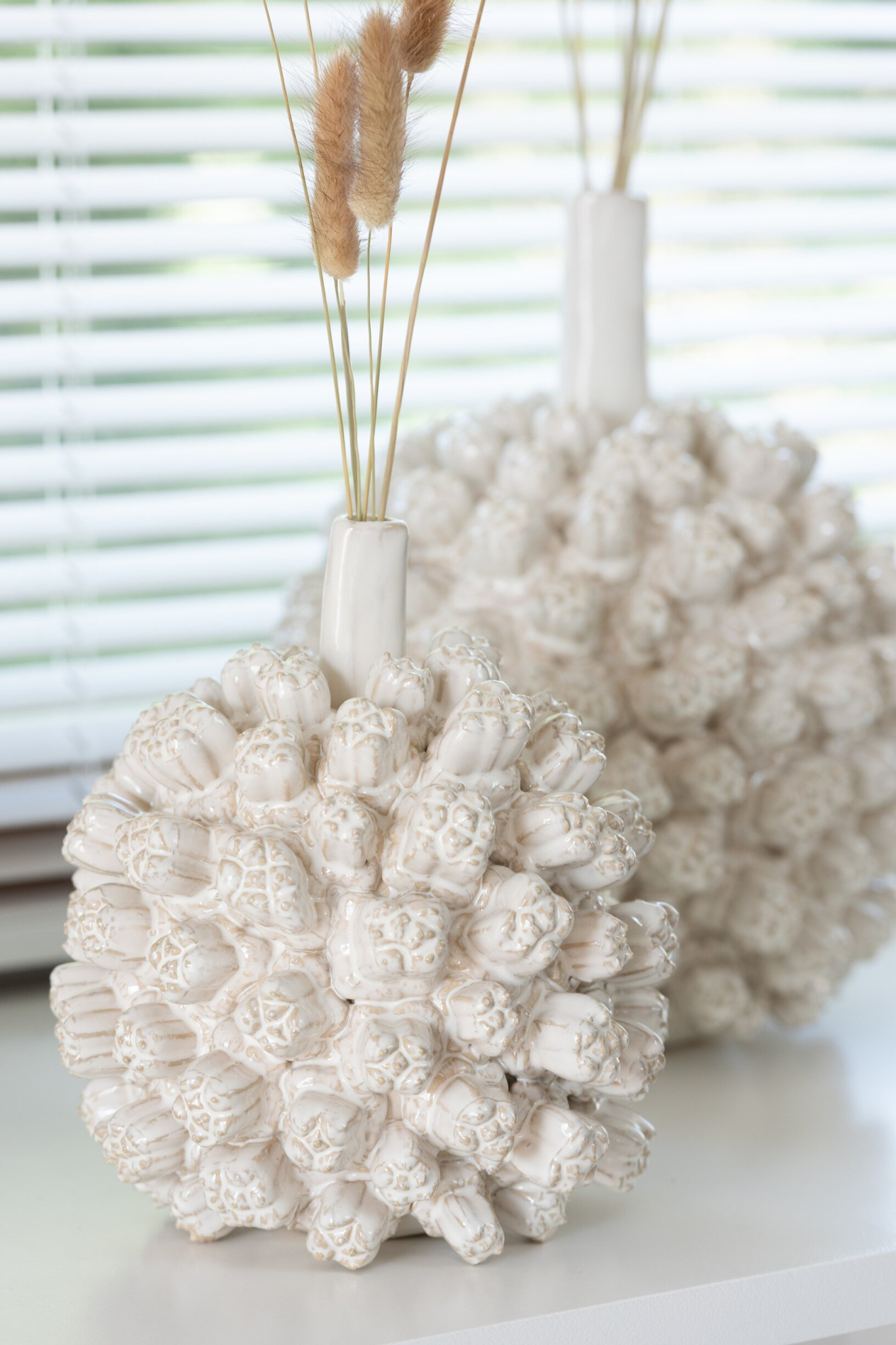 Vaas Broommu Steen Wit H30 cm - Afbeelding 3