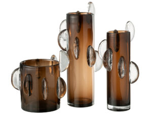 Vaas Sleebas Glas Bruin H46 cm