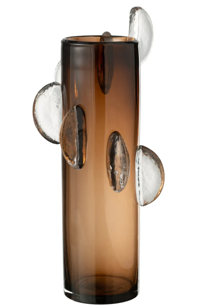 Vaas Sleebas Glas Bruin H46 cm - Afbeelding 3