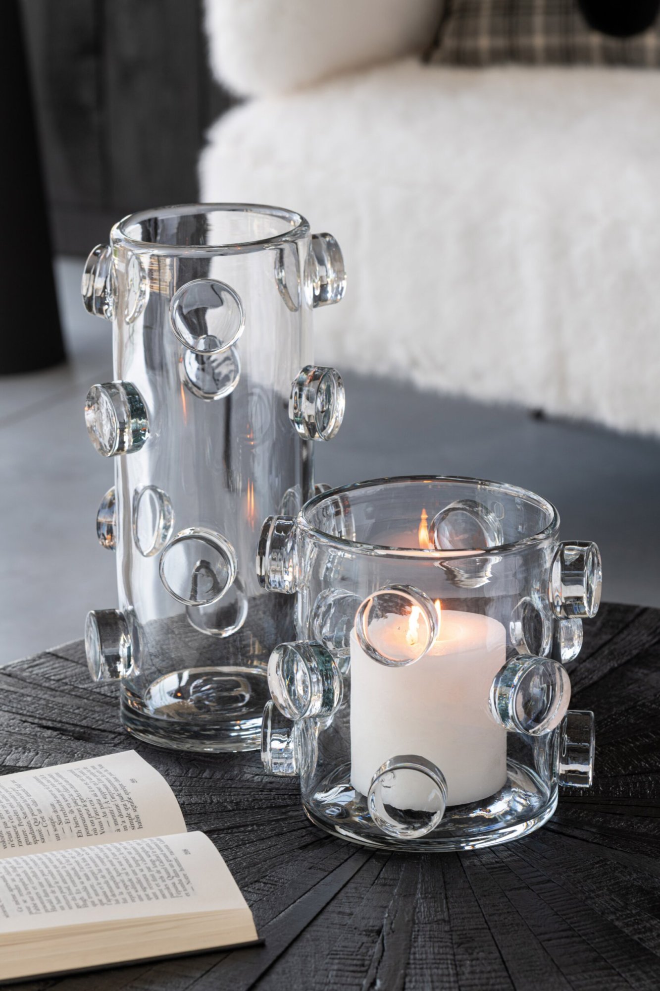 Vaas Skaatik Glas Transparant H20,5 cm