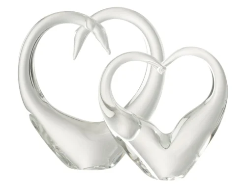 Decoratie Ciemmino transparant glazen hart, stijlvol woonaccessoire met heldere, rustige uitstraling