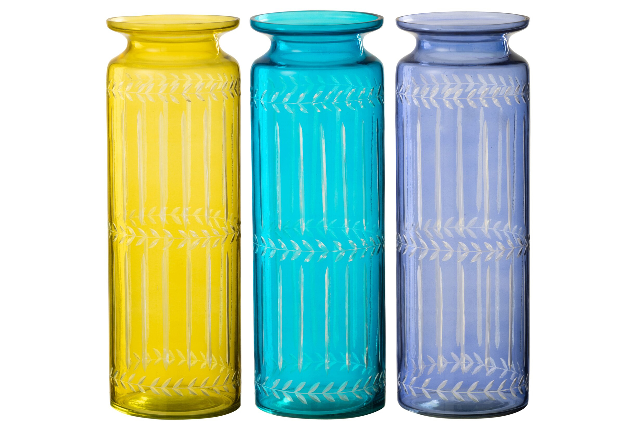 Vaas Keenta Glas Meerkleurig H30 cm - Set van 3 - Afbeelding 2