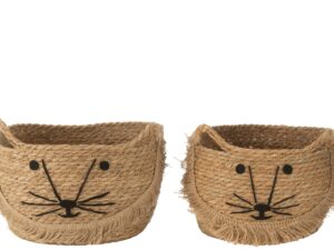 Mand Holvir Zeegras Naturel - Set van 2