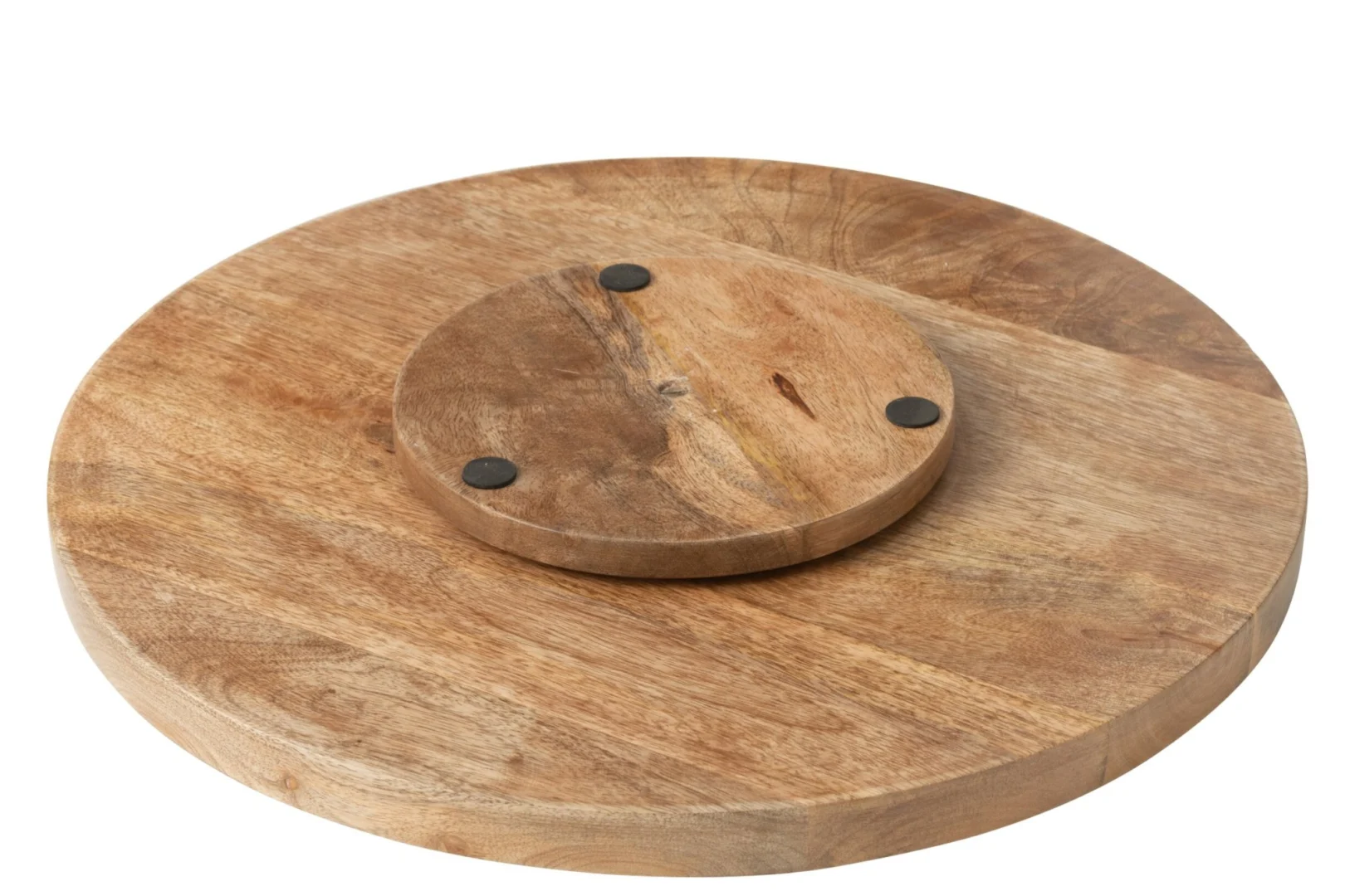 Dienblad Treestora mangohout met ronde vorm en natuurlijke houtnerf, decoratief woonaccessoire