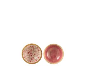 Kom Skemar Mangohout Roze - Set van 2