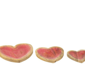 Serveerplank Favino Mangohout Roze - Set van 3