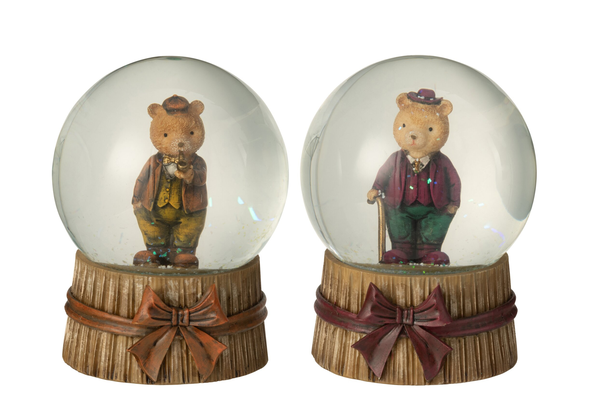 Decoratiefiguur Kornu Steen Meerkleurig H13 cm - Set van 2