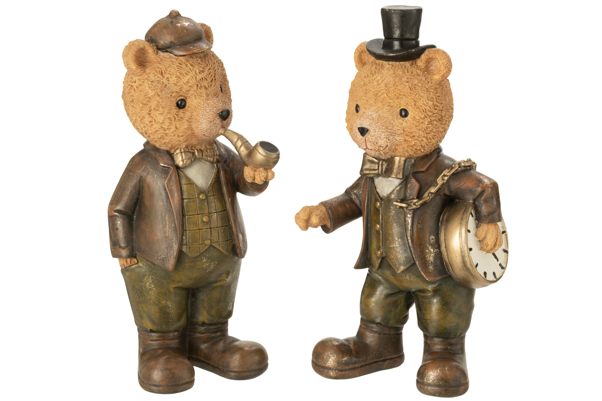 Decoratiefiguur Traardes Steen Meerkleurig - Set van 2