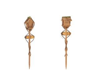Vogelhuisje Heeg Hout Naturel - Set van 2