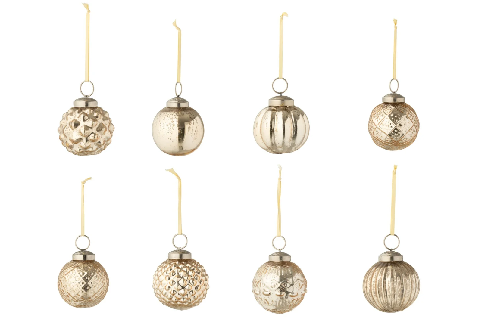 Opbergdoos Tronsang Glas Goud - Afbeelding 2