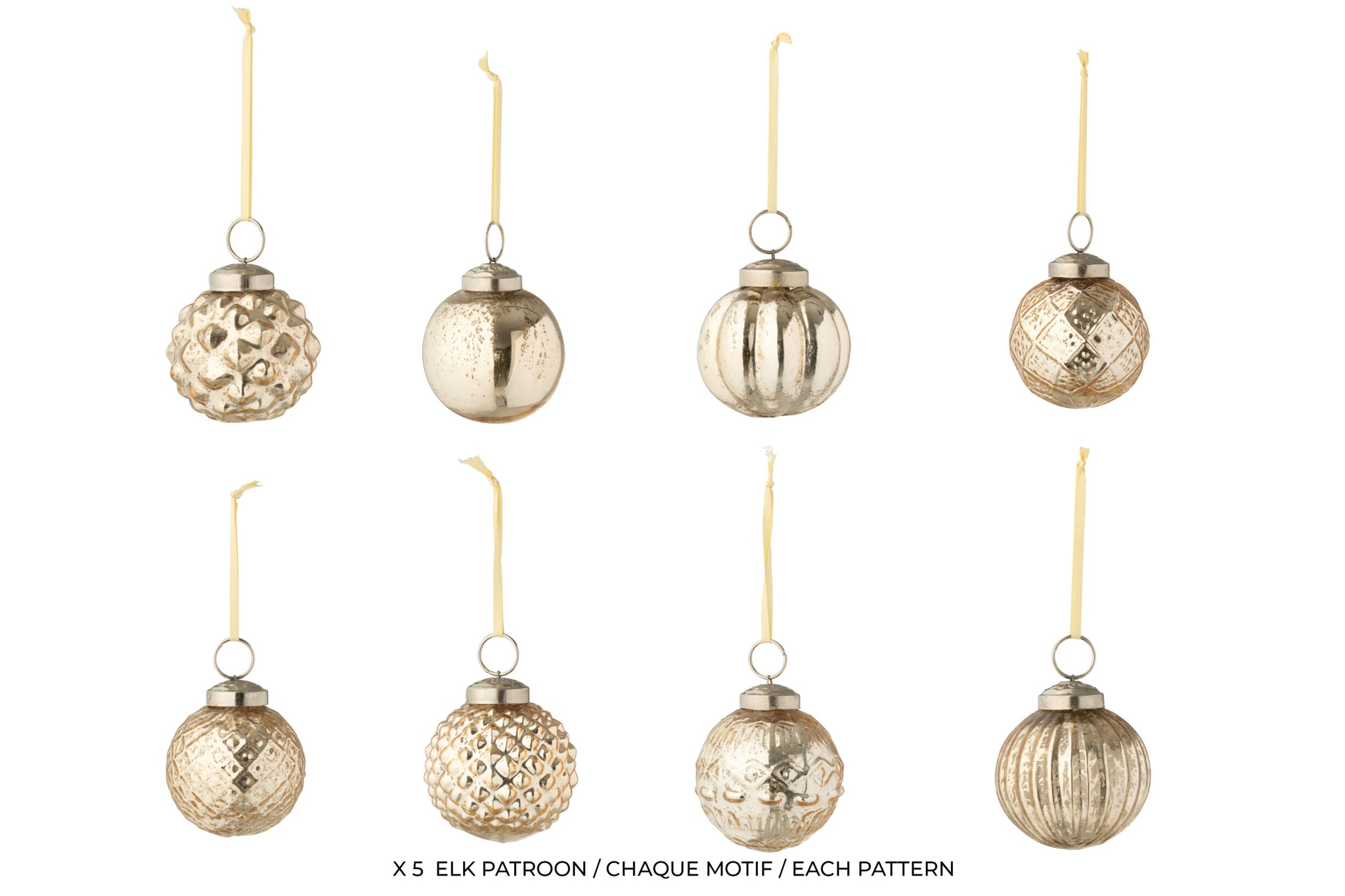 Opbergdoos Tronsang Glas Goud - Afbeelding 3