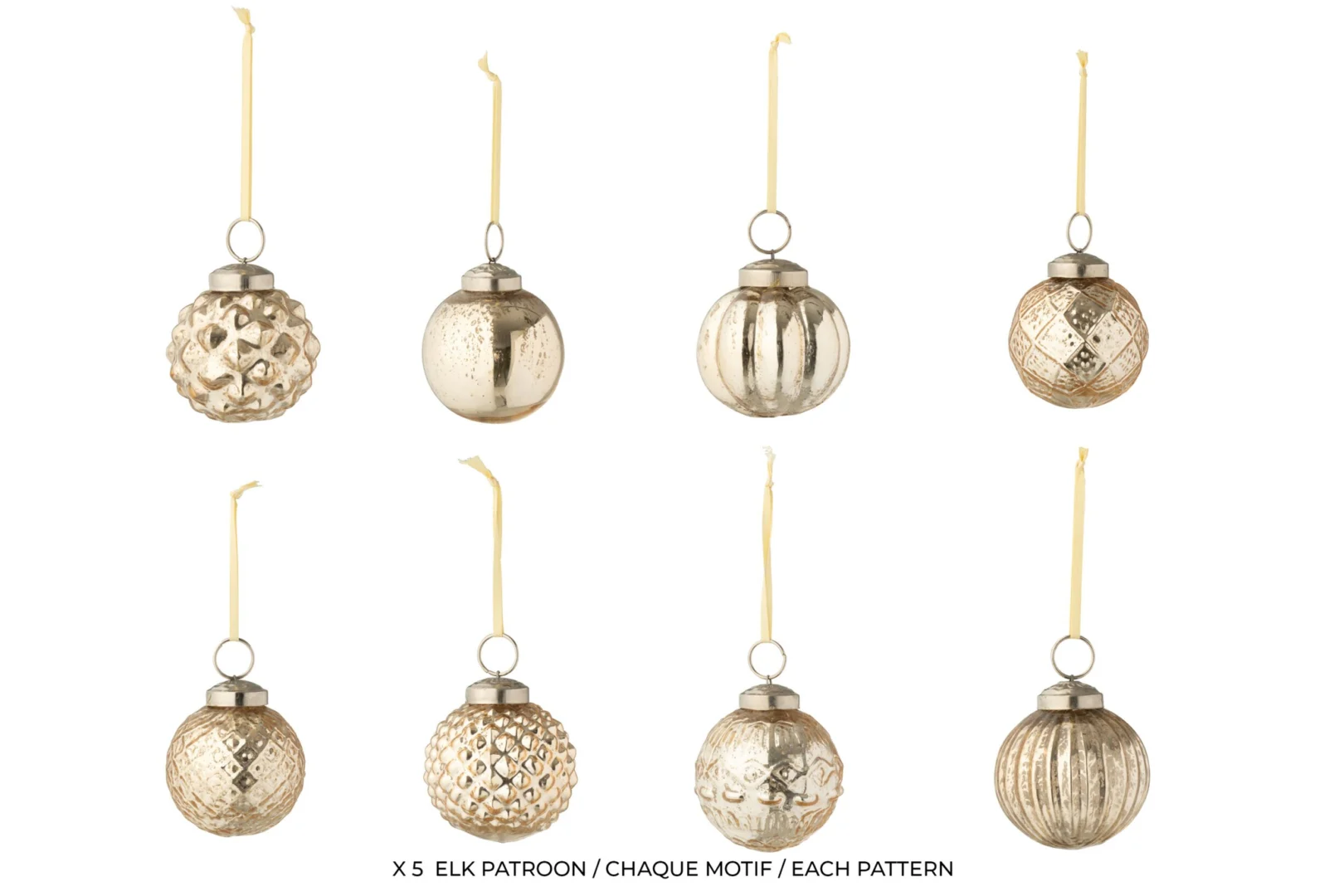 Opbergdoos Tronsang Glas Goud - Afbeelding 3
