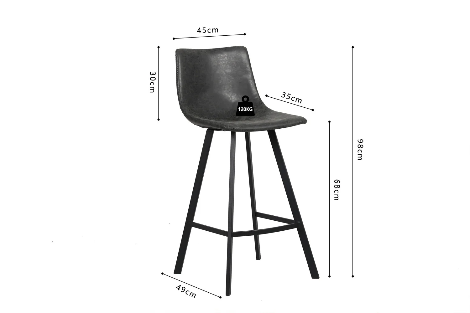 Counterstoel Durnino Zwart - Afbeelding 8