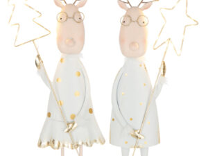 Decoratiefiguur Griernio Metaal Goud H76,5 cm - Set van 2