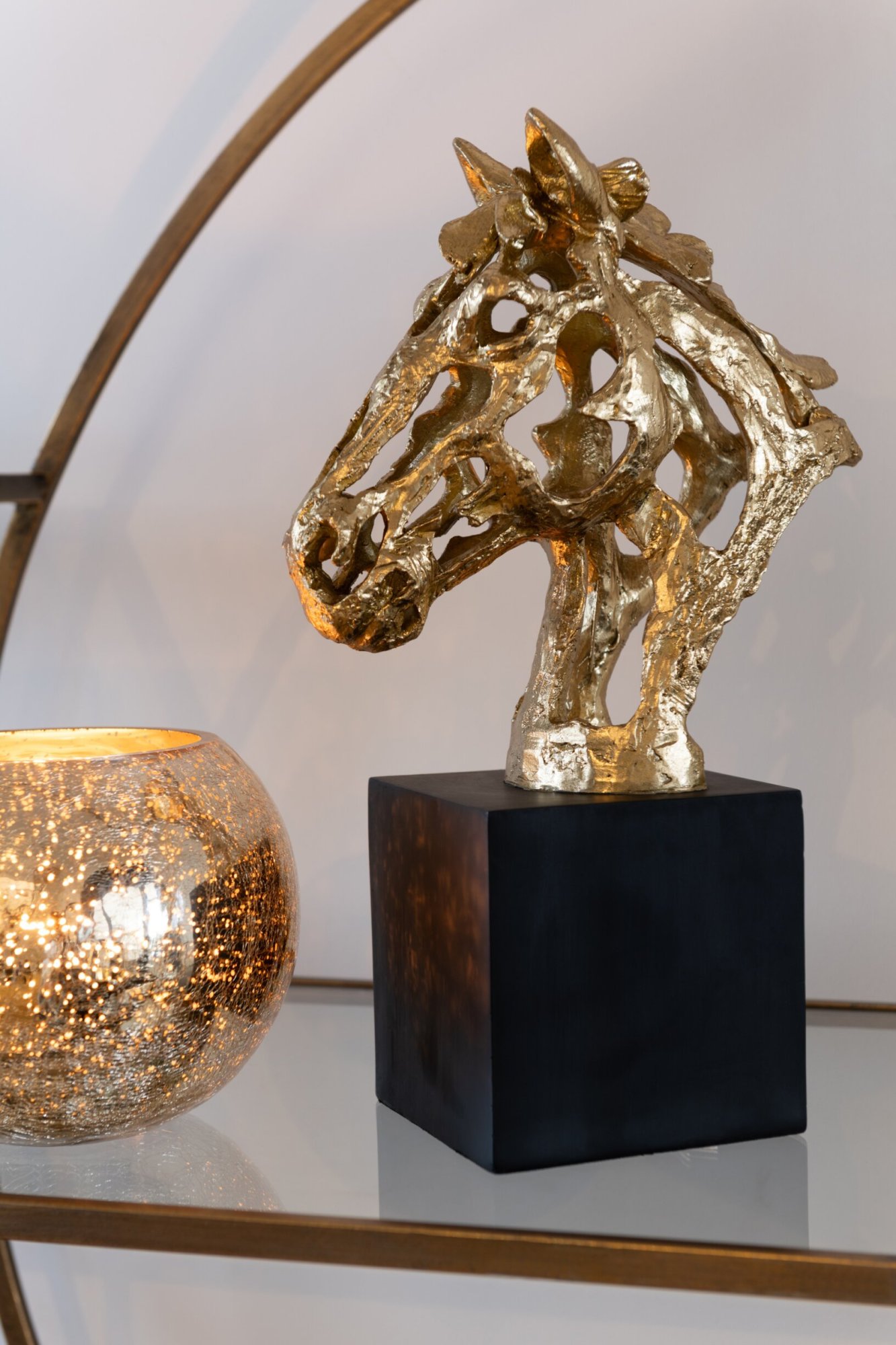 Beeld Bentu Polyresin Goud H40 cm - Afbeelding 5