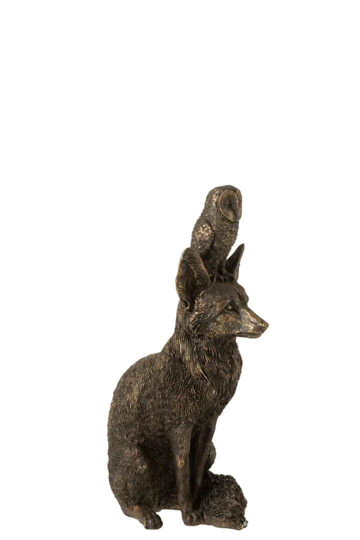 Decoratiefiguur Darru Polyresin Brons H28 cm - Afbeelding 2
