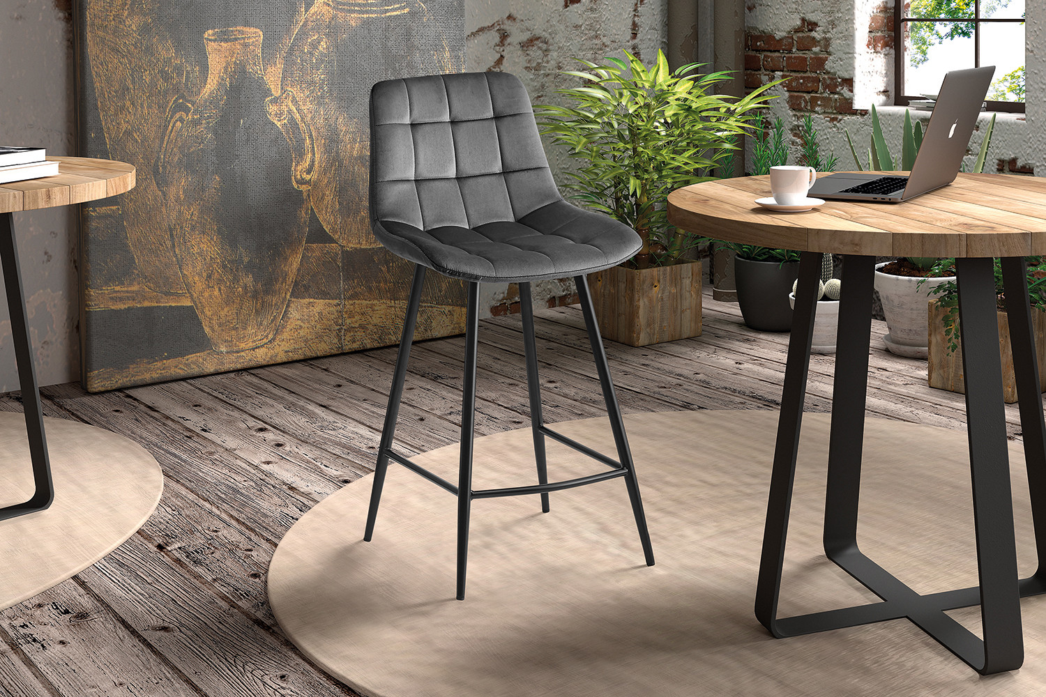 Counterstoel Fleinsone Velvet - Afbeelding 2
