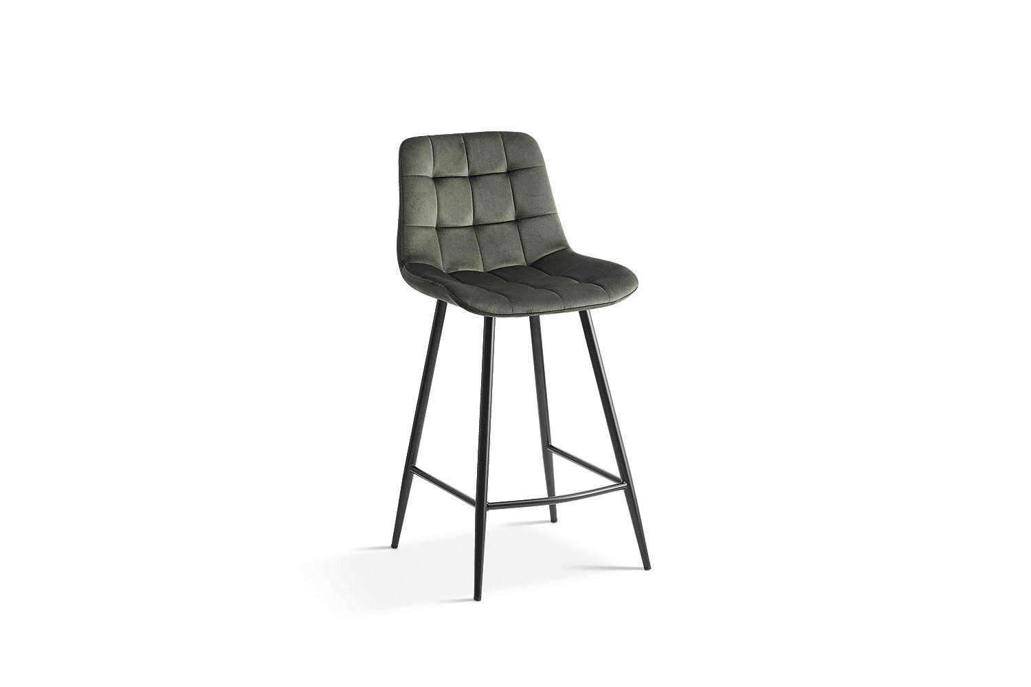 Barkruk Troobak Velvet Groen - Afbeelding 3