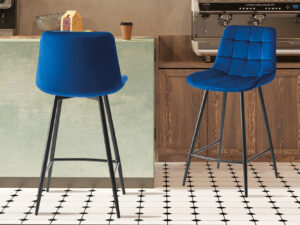 Counterstoel Jaamen Velvet Blauw