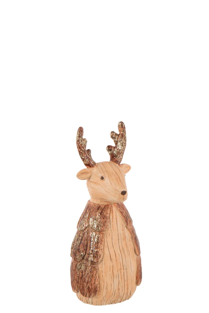 Decoratiefiguur Taannes Polyresin Bruin H26,5 cm - Afbeelding 3