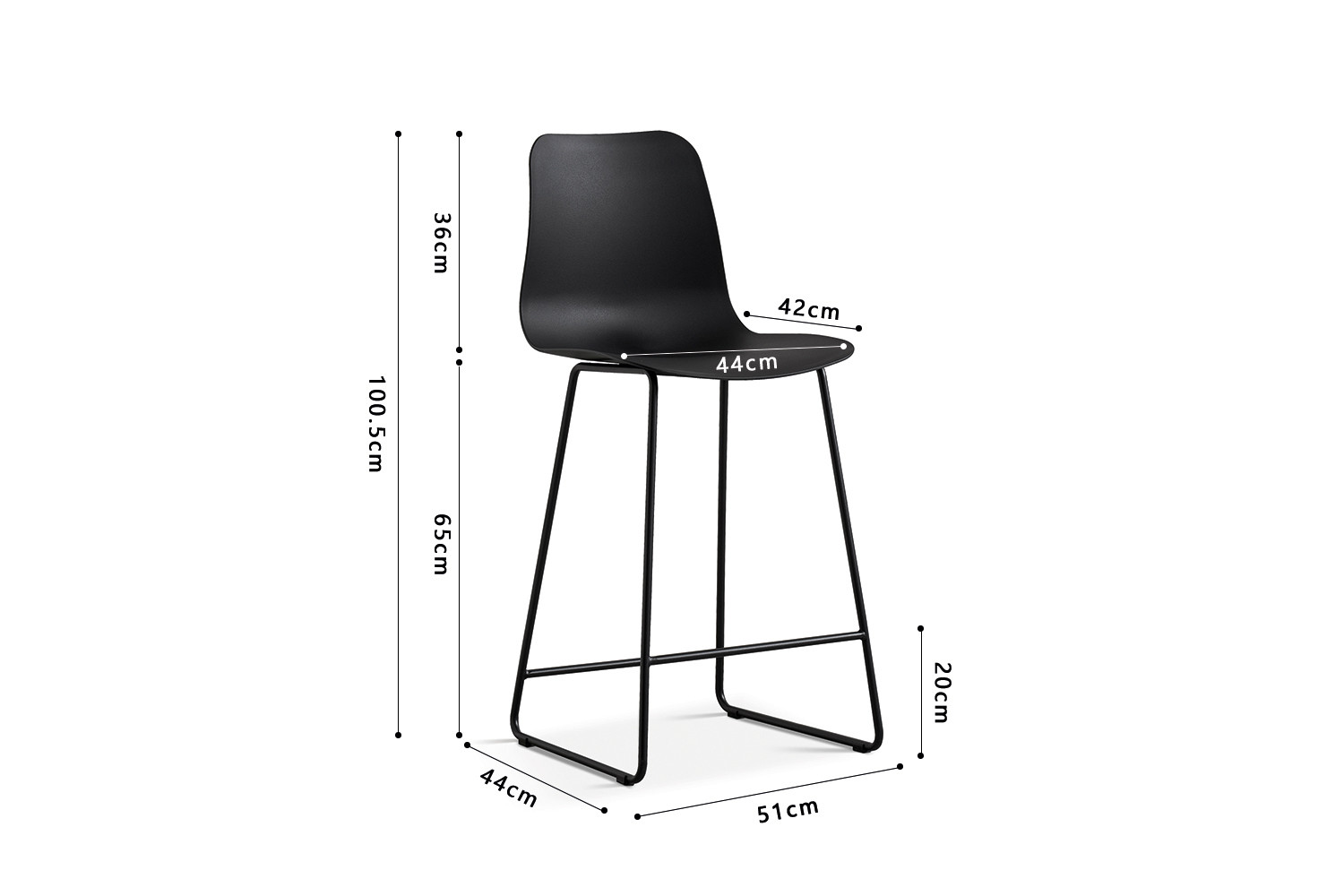 Counterstoel Prunnak Zwart - Afbeelding 7