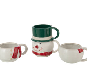 Mok Beellone Steen Meerkleurig - Set van 4