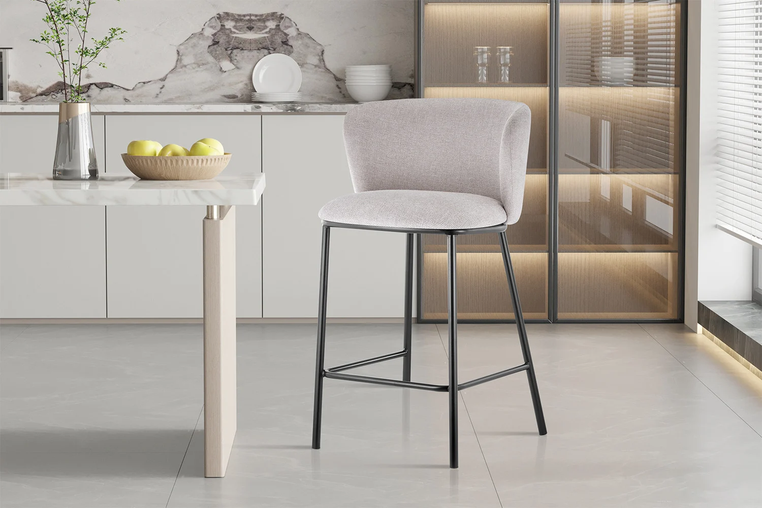 Barkruk Raalella Beige - Afbeelding 2