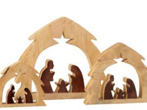 Kerststal Kleelty Mangohout Naturel