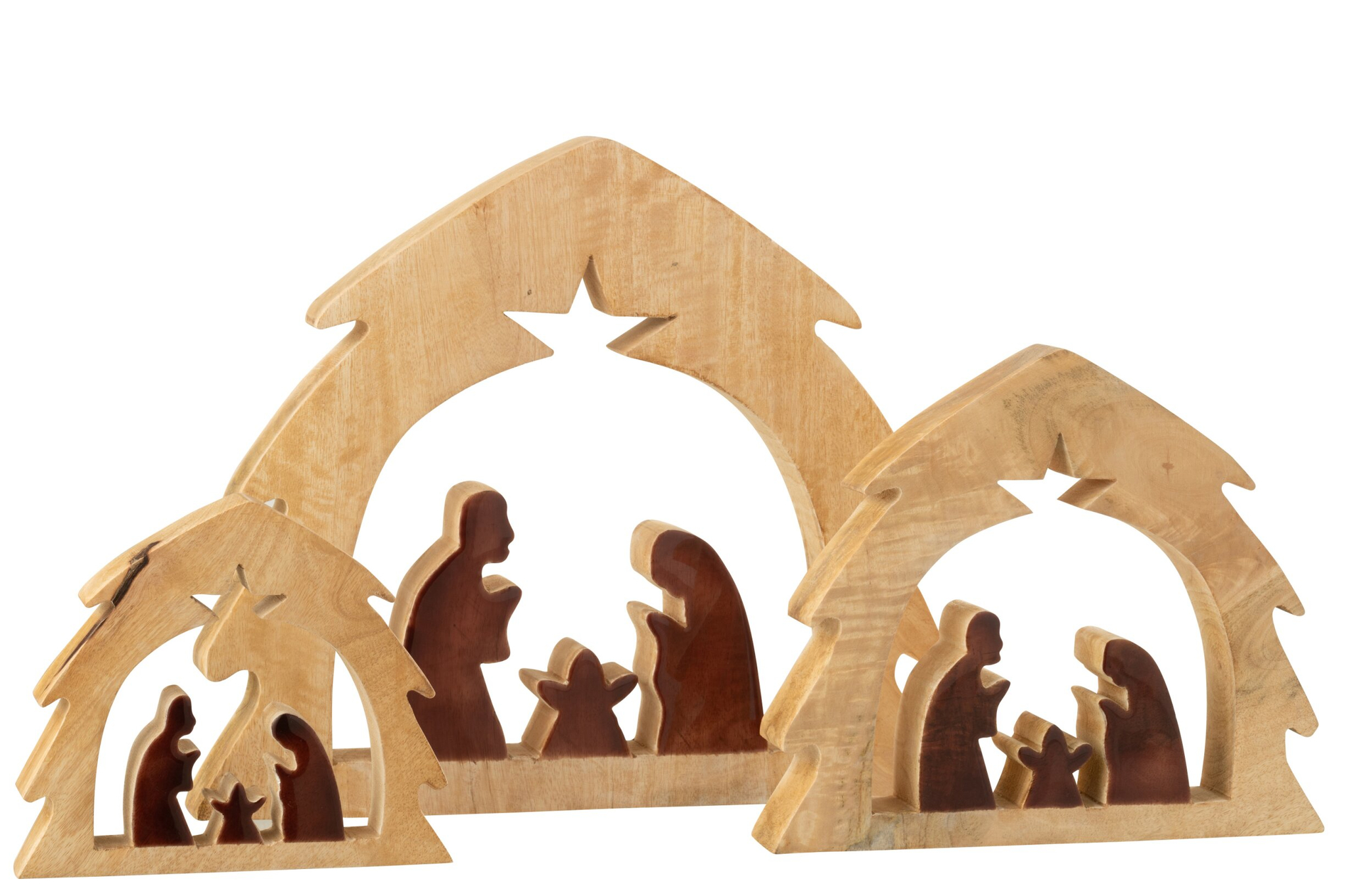 Kerststal Kleelty Mangohout Naturel