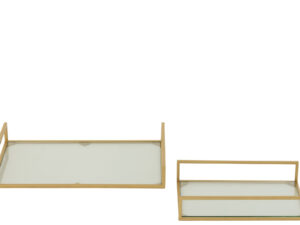 Dienblad Vaunsal Metaal Goud - Set van 2