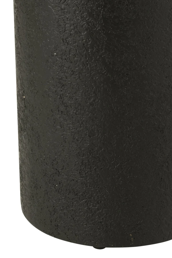 Feimmon zwarte MDF zuil met cilindrische vorm en stevige, strakke afwerking