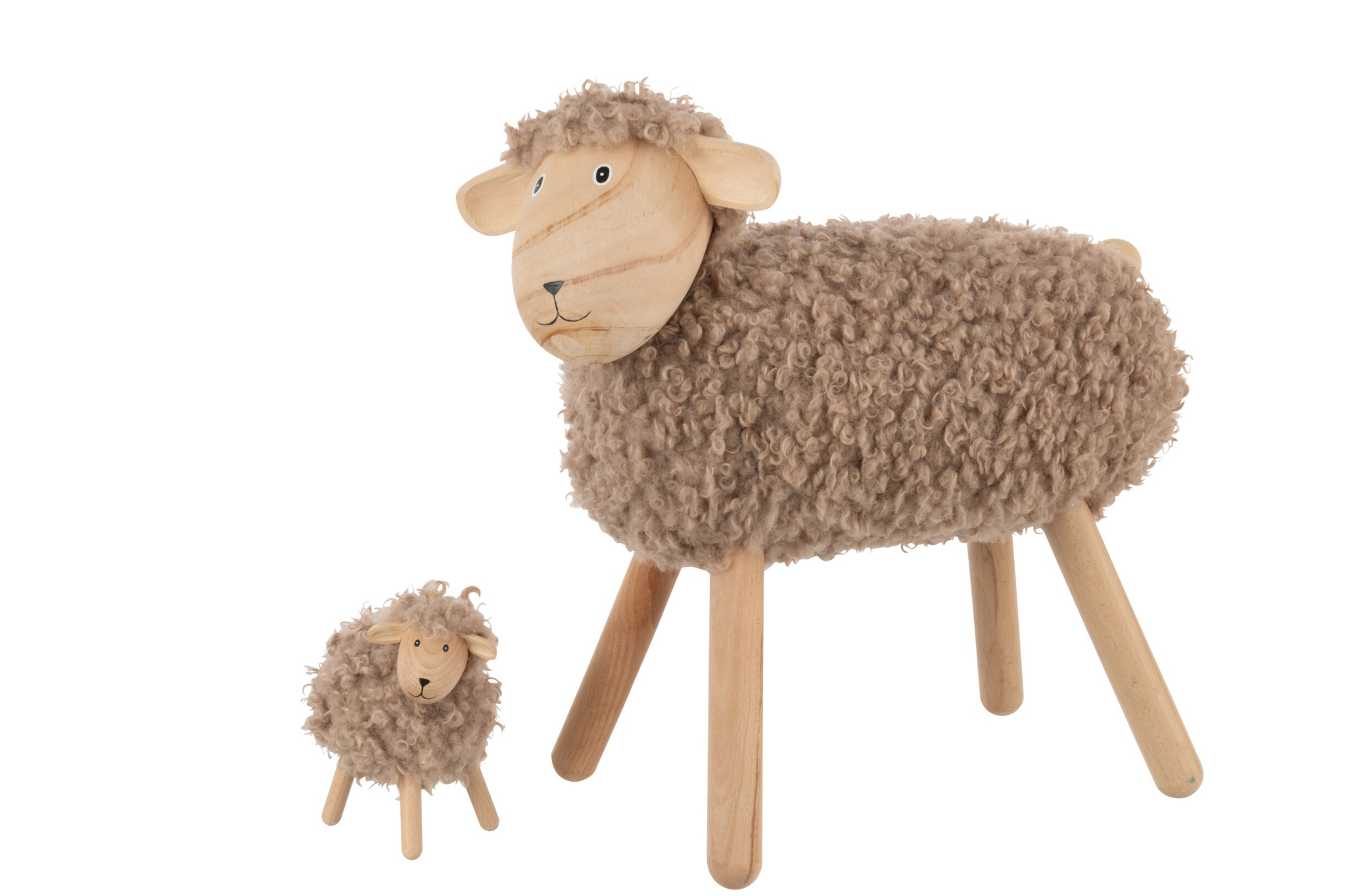 Decoratiefiguur Sofia Hout Naturel H45 cm - Afbeelding 2