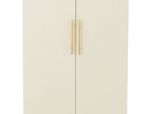Ladekast Steesane wit 45 cm met gouden accenten en slanke metalen poten