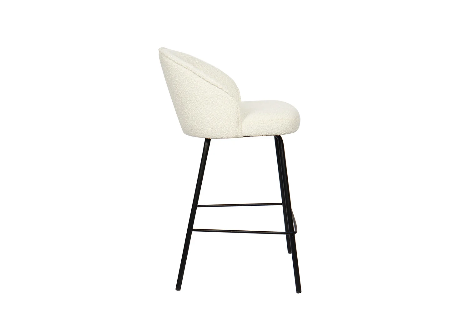 Counterstoel Emilia Bouclé Wit - Afbeelding 5