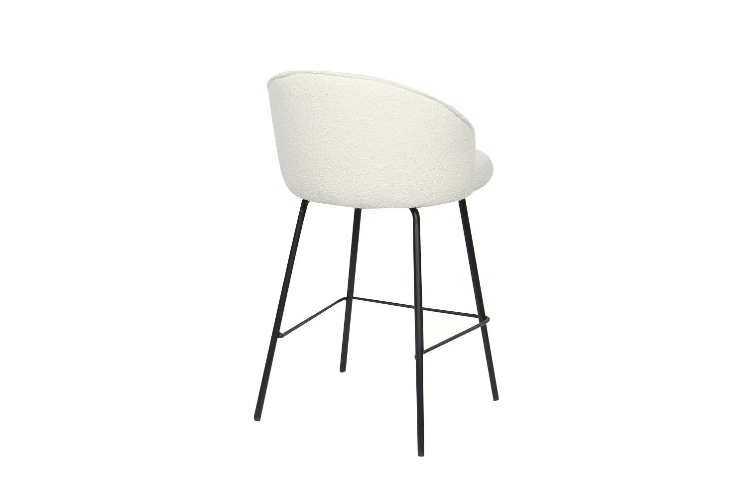Counterstoel Emilia Bouclé Wit - Afbeelding 6