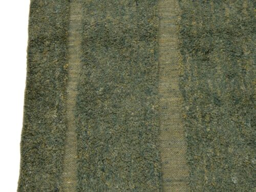 Vloerkleed Skaarnero groen wol 300 x 200 cm met zachte structuur en fringes