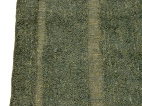 Vloerkleed Skaarnero groen wol 300 x 200 cm met zachte structuur en fringes