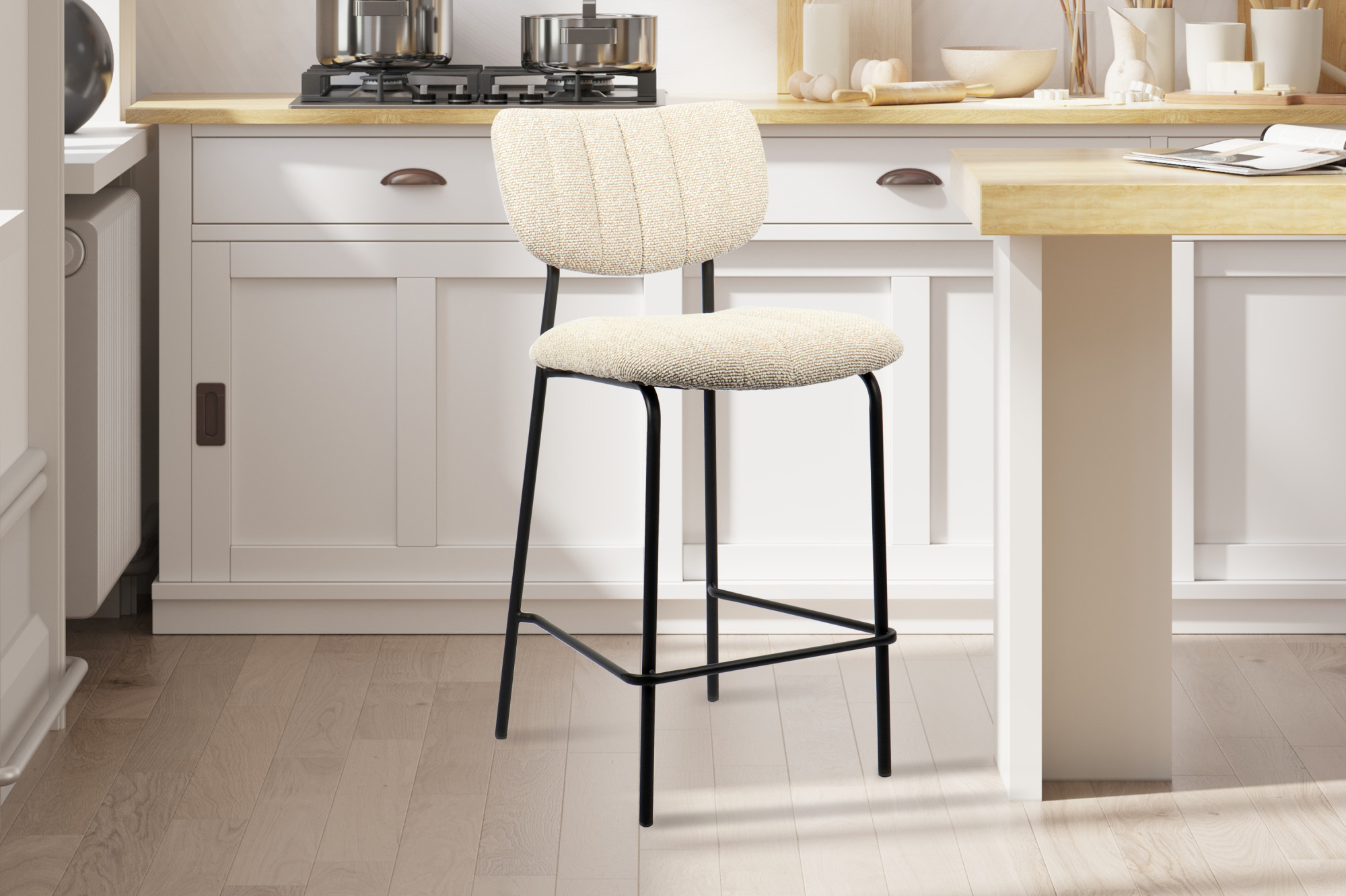 Counterstoel Kurmir Beige - Afbeelding 2