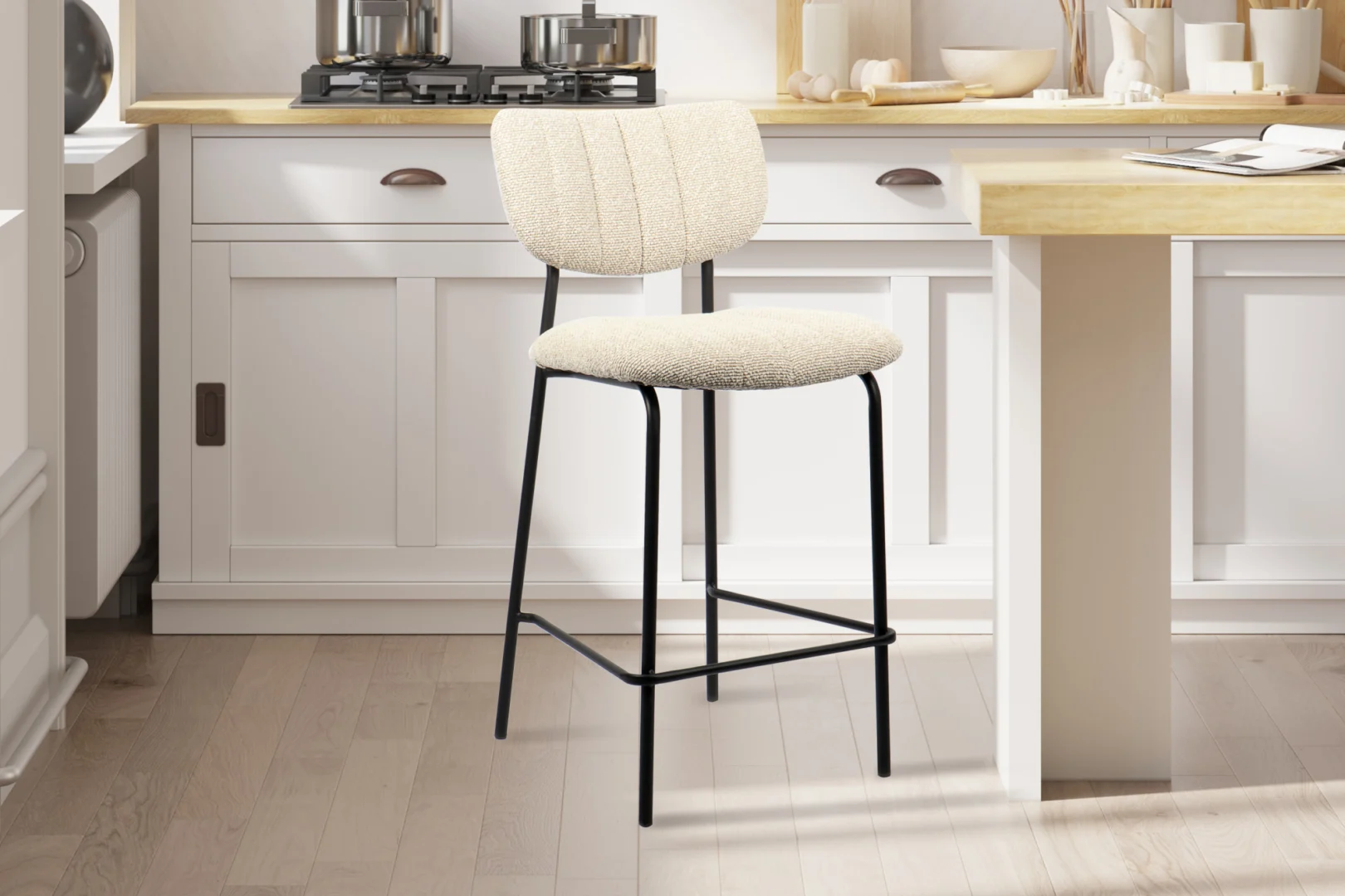 Counterstoel Kurmir Beige - Afbeelding 2