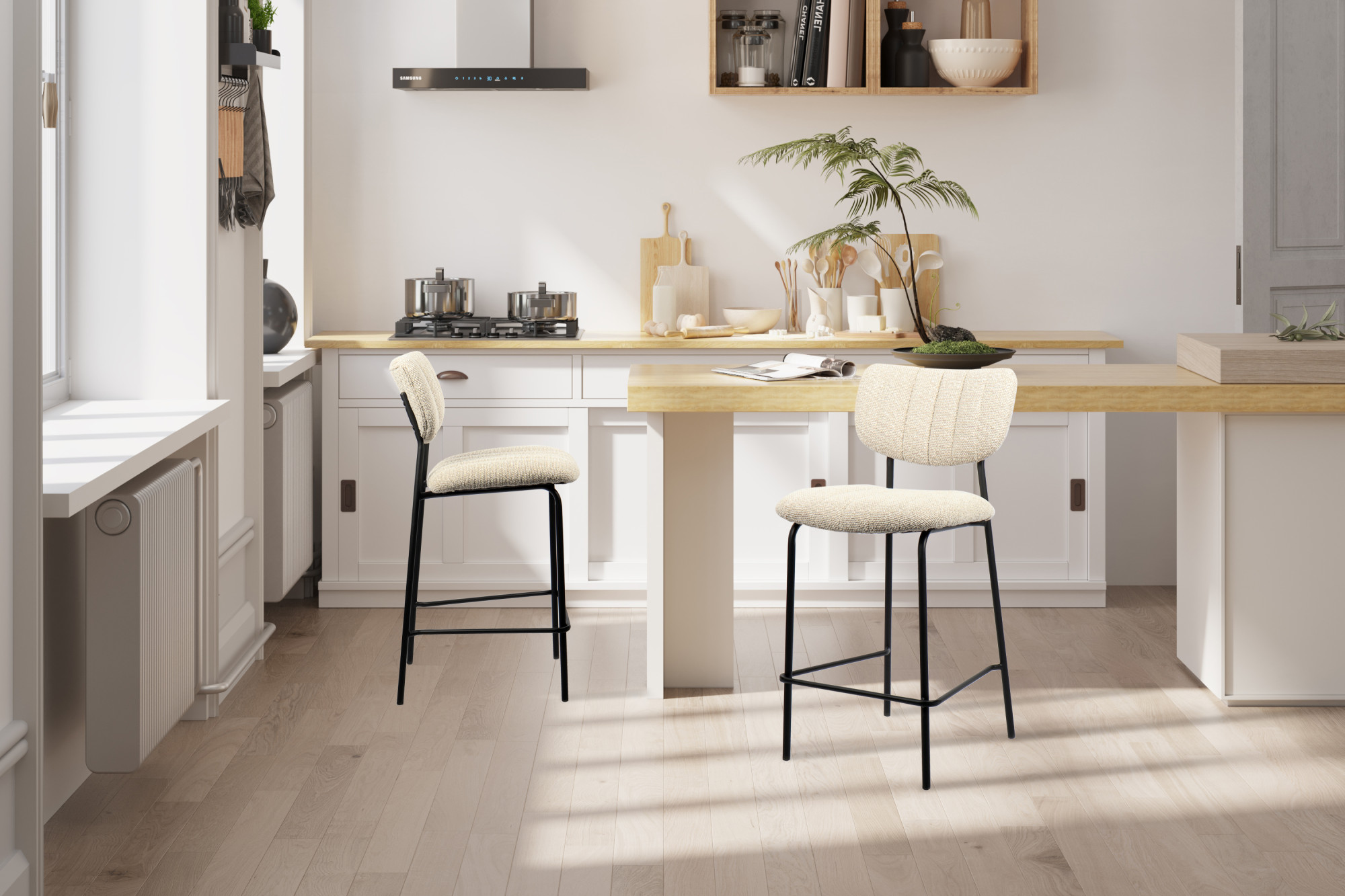 Counterstoel Kurmir Beige - Afbeelding 3