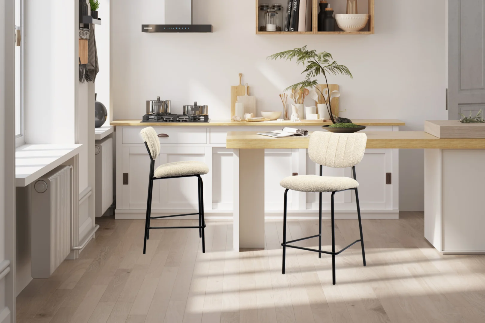 Counterstoel Kurmir Beige - Afbeelding 3