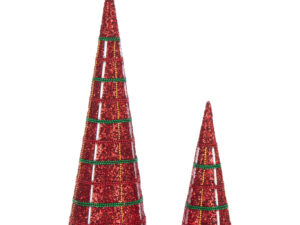 Kerstdecoratie Marrakech Metaal Rood - Set van 2