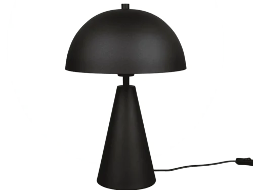 Broossu tafellamp mat zwart H43 cm, set van 3, met slanke kegelvoet en koepelkap voor sfeervolle verlichting