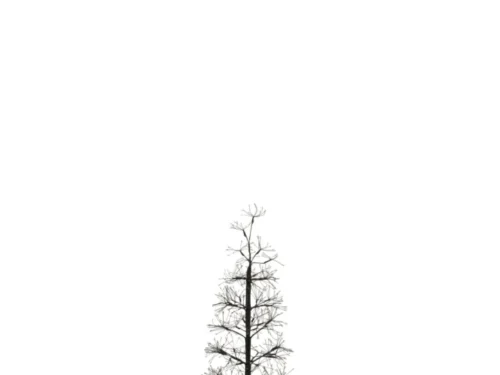Kunstboom Laulton zwart met warmwitte LED-verlichting, slank metalen ontwerp H120 cm