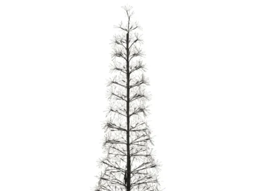 Kunstboom Brena Koper Zwart H180 cm met open ijzeren frame en warm-witte LED-verlichting