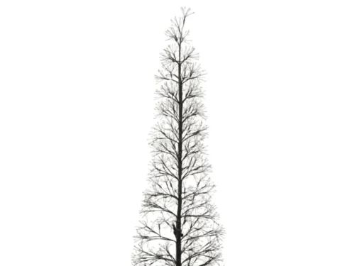 Kunstboom Brurmon metaal zwart H180 cm met slanke takken en zwarte LED-verlichting