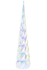 Herrone kunstboom van PVC met meerkleurige LED-verlichting, 178 cm hoog en iriserend design