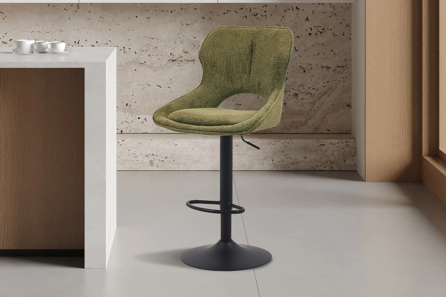 Barkruk Winterthur Groen - Afbeelding 2