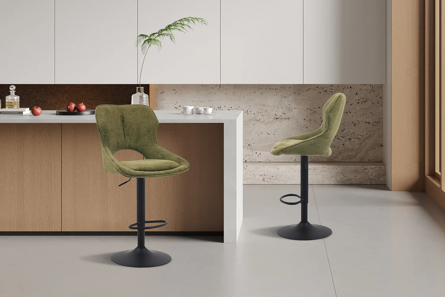 Barkruk Winterthur Groen - Afbeelding 3