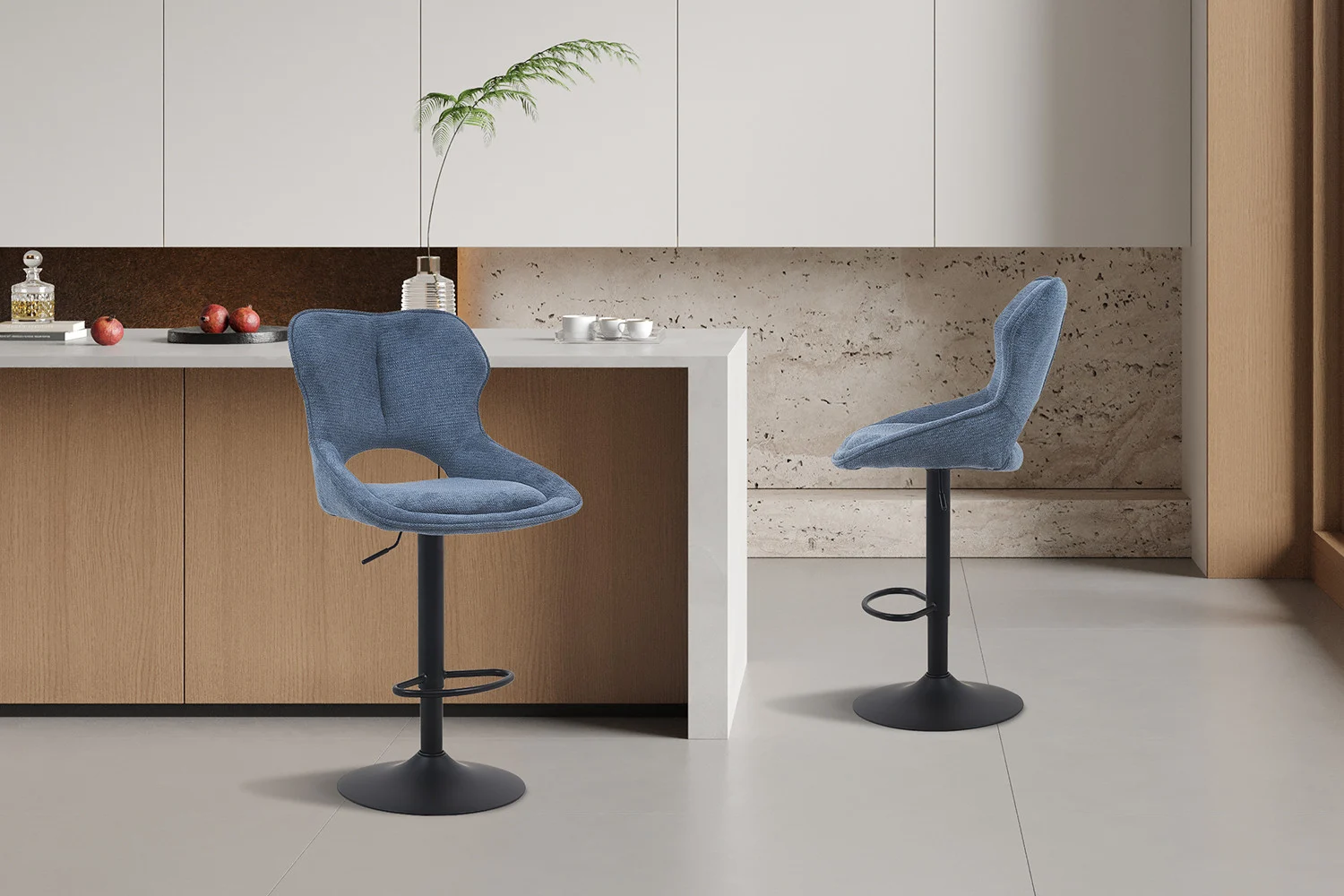 Barkruk Keeros Blauw - Afbeelding 3